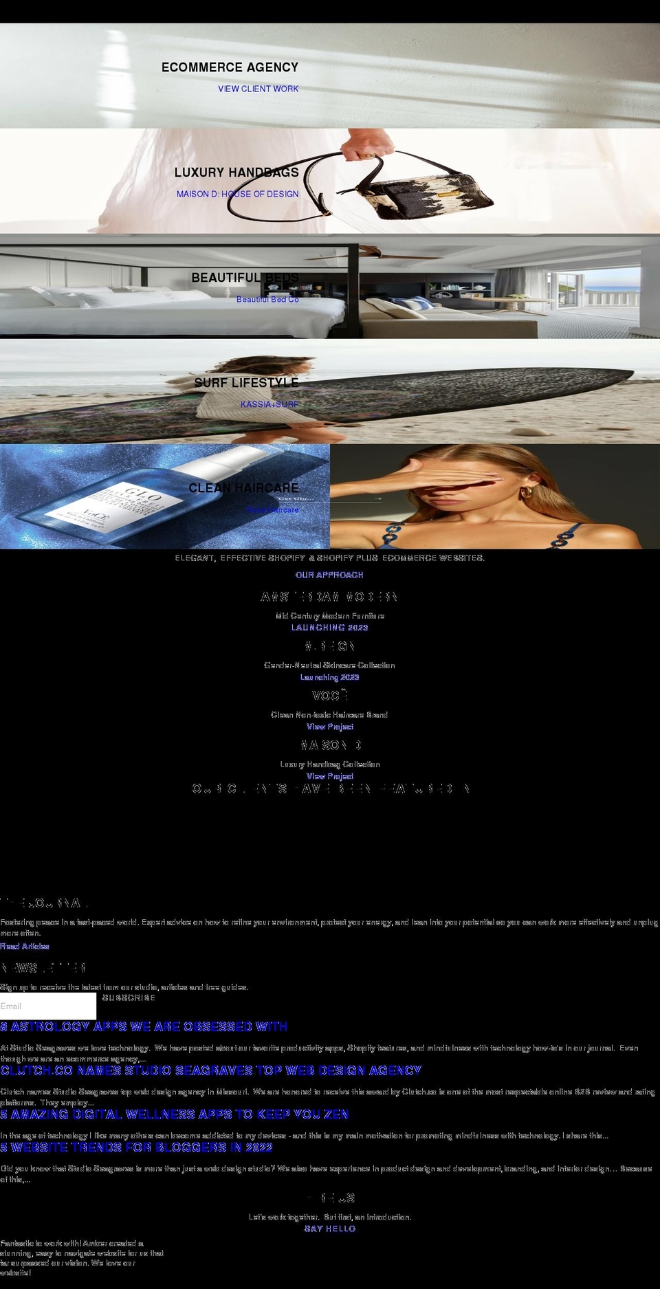 studioseagraves.com shopify website screenshot