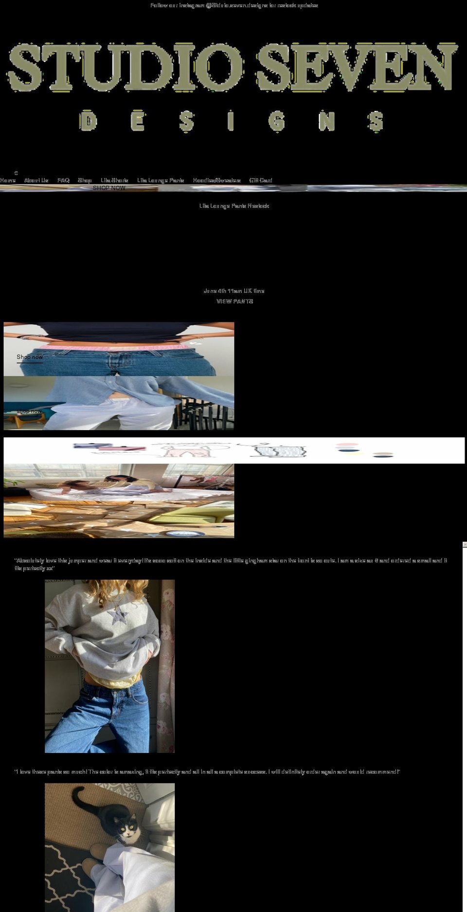 studiosevendesigns.com shopify website screenshot