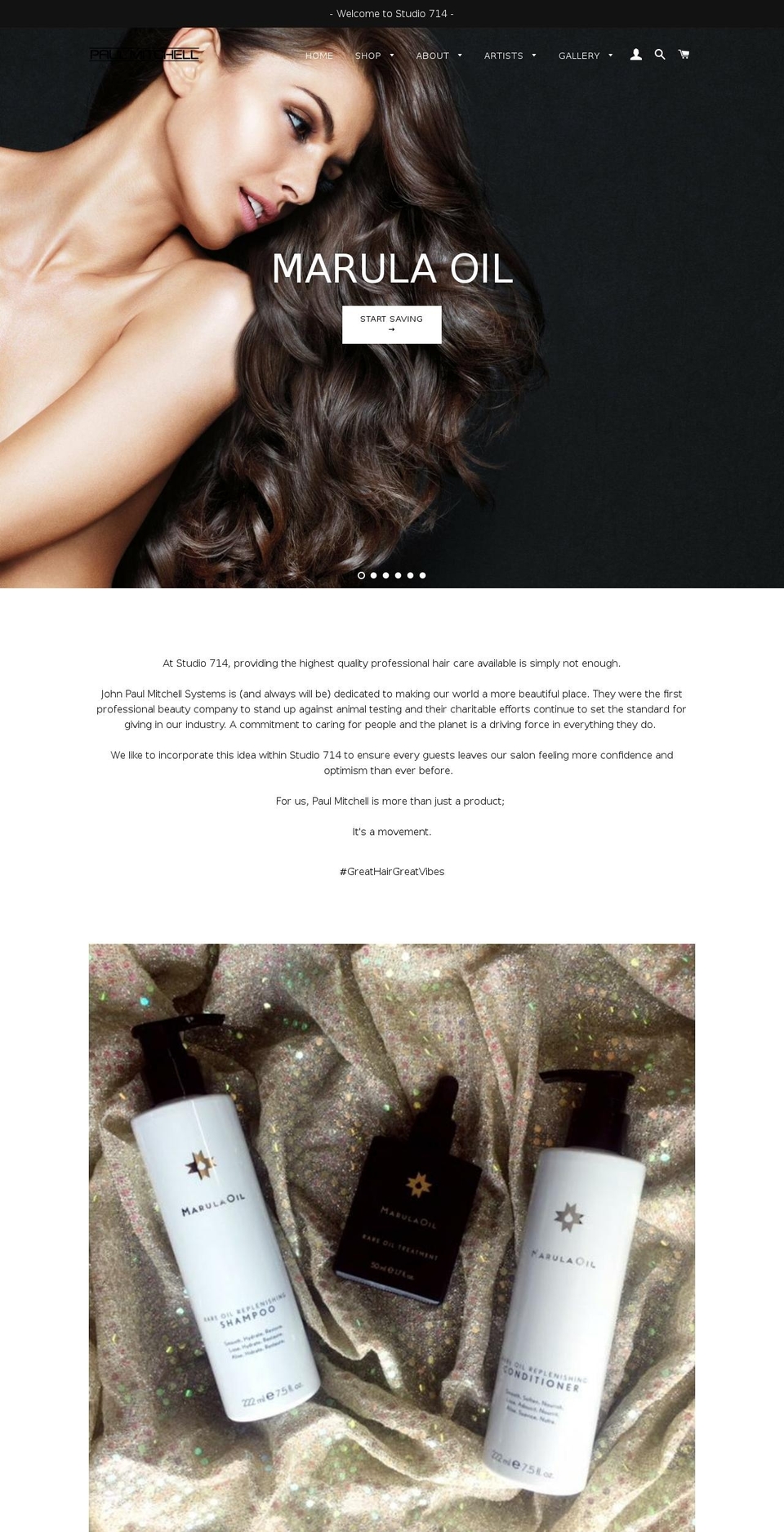 studiosevenfourteen.com shopify website screenshot