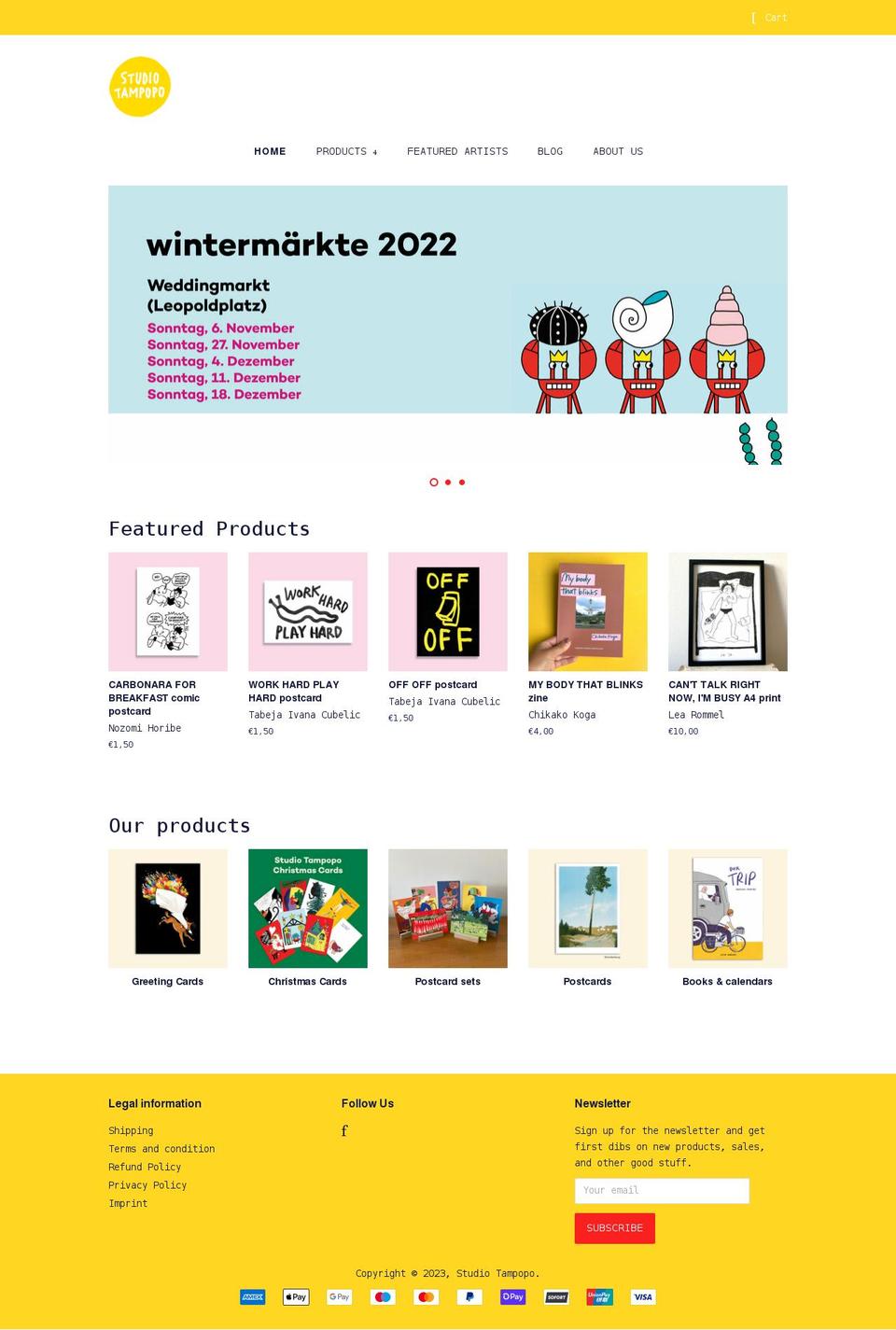 studiotampopo.com shopify website screenshot