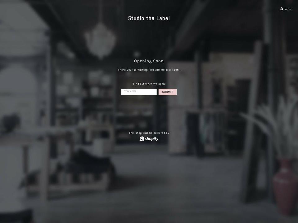 studiothelabel.com — Shopify storefront screenshot