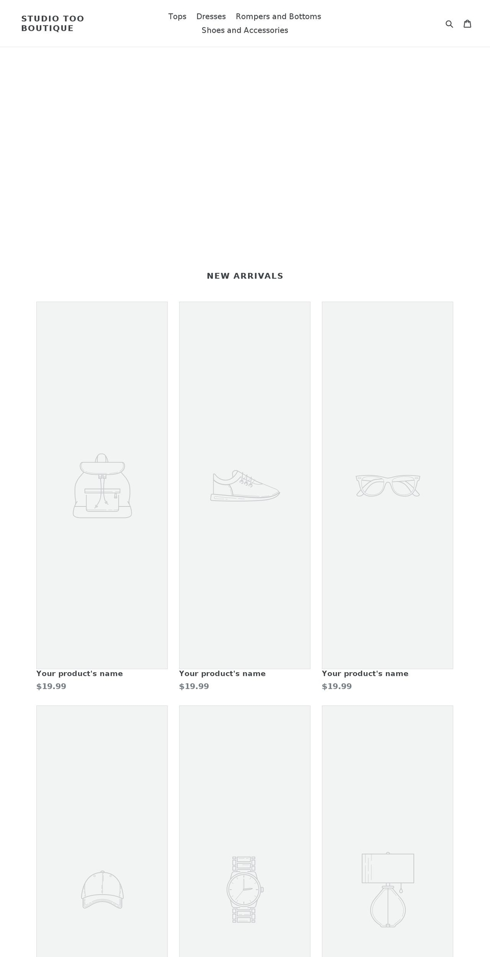 studiotooboutique.com shopify website screenshot