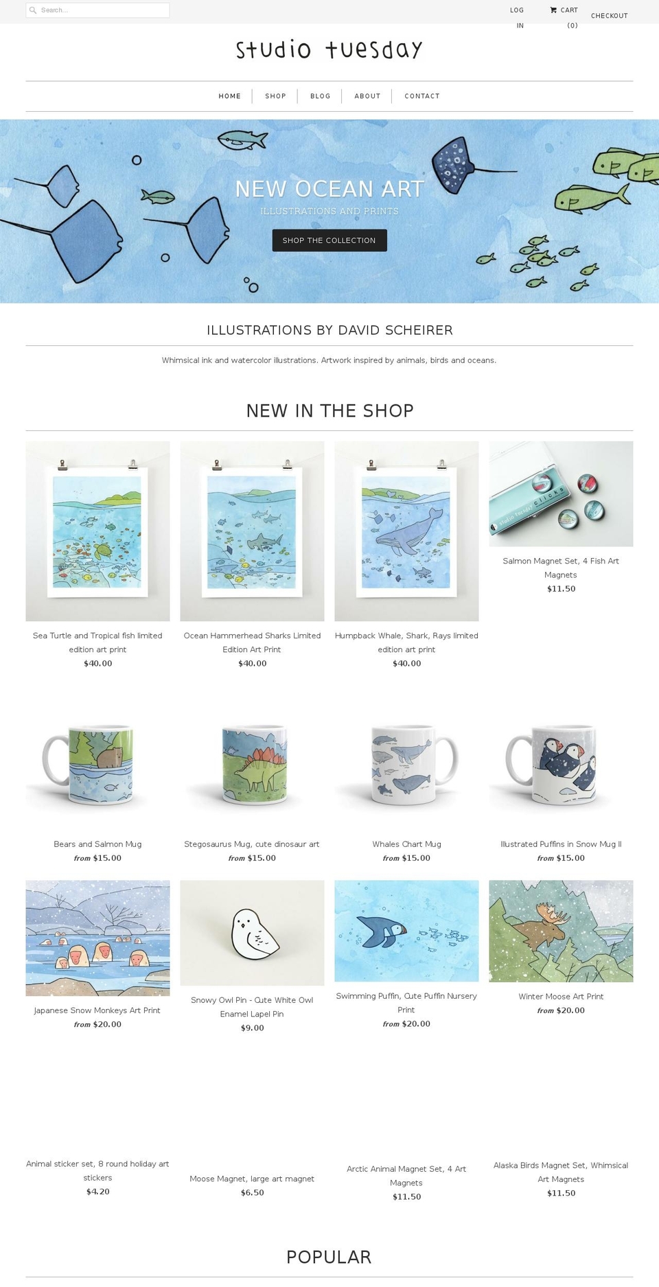 studiotuesday.com shopify website screenshot