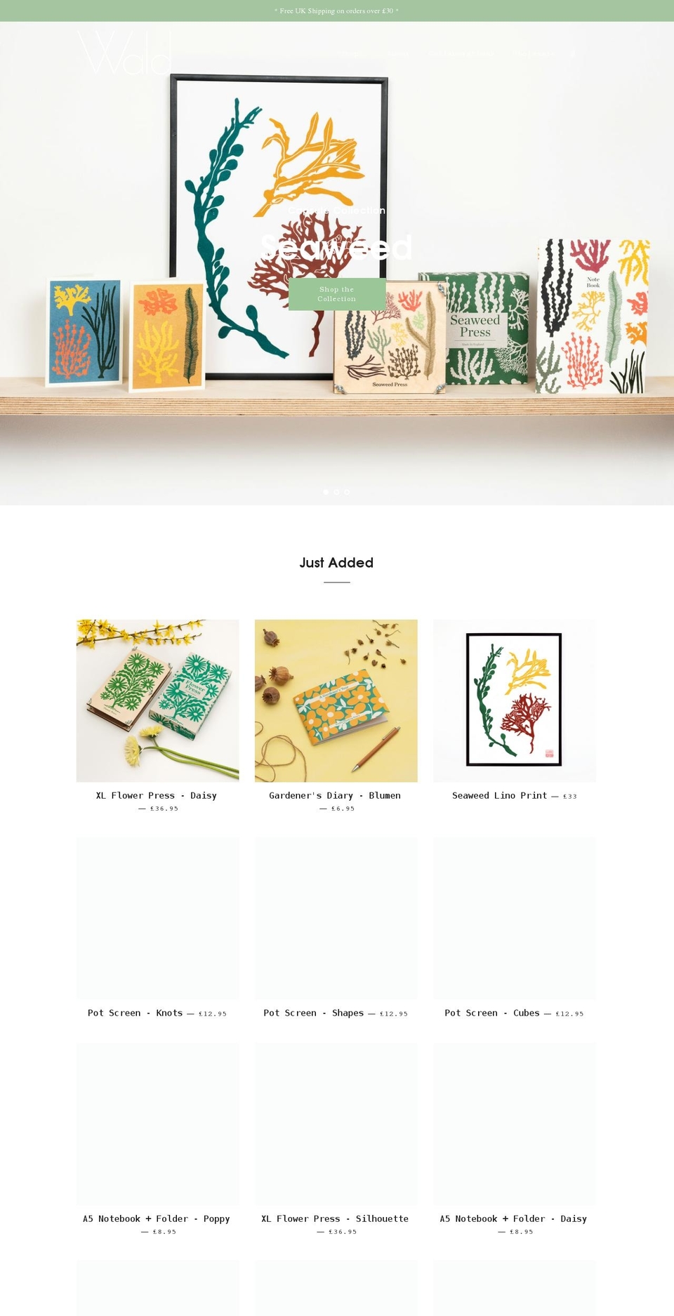 studiowald.co.uk shopify website screenshot