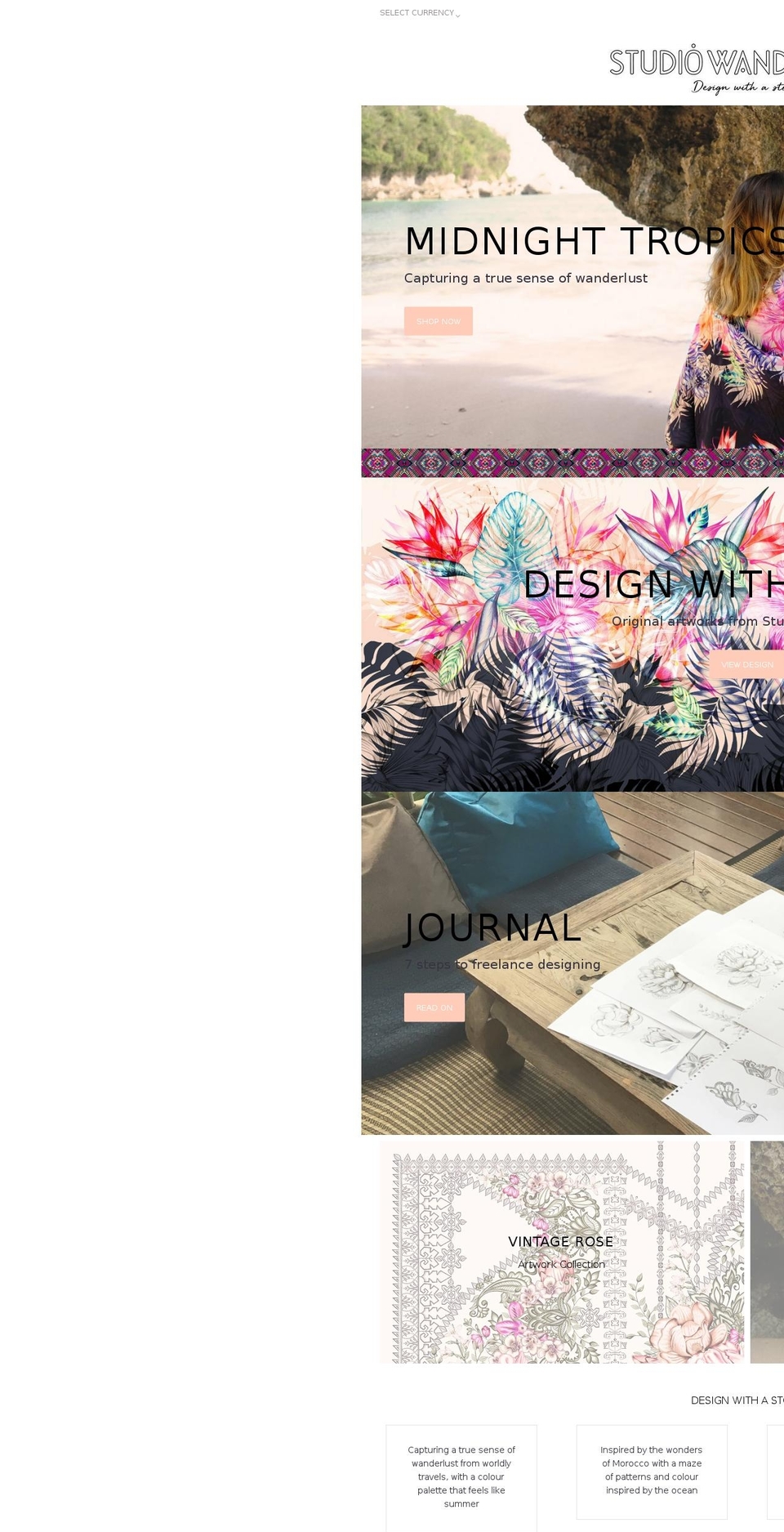 studiowanderlust.com — Shopify storefront screenshot