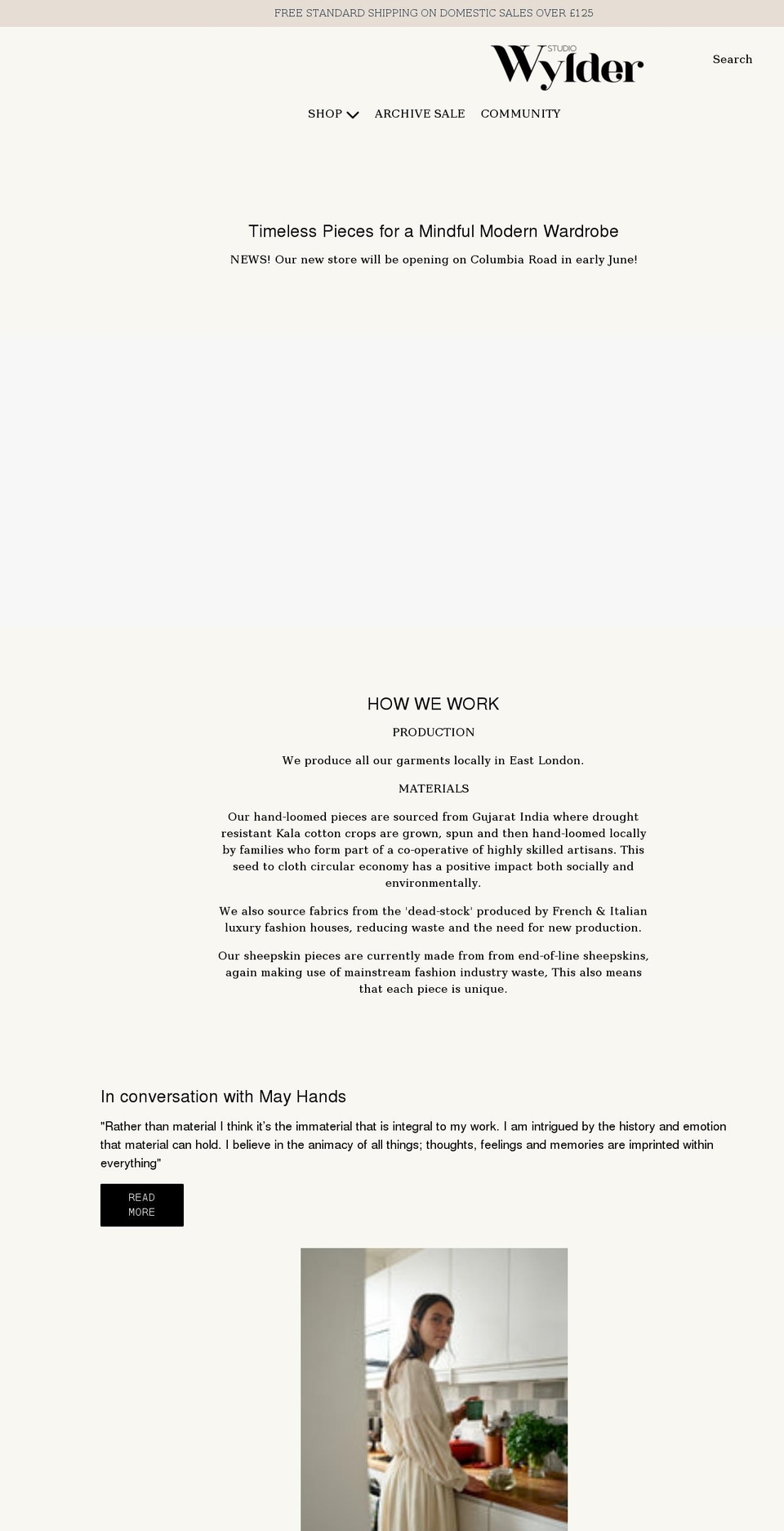 studiowylder.com shopify website screenshot