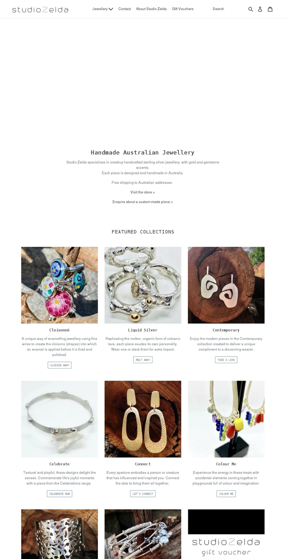 studiozelda.com.au shopify website screenshot