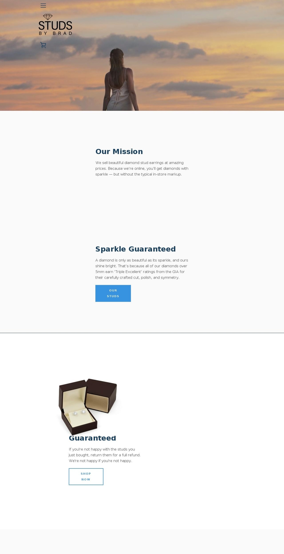 studsbybrad.com — Shopify storefront screenshot