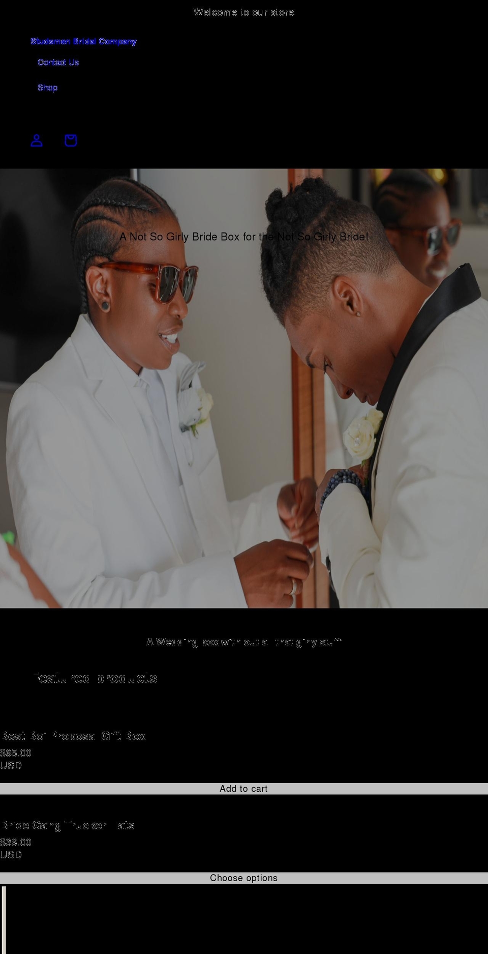 studsmenbridal.com shopify website screenshot