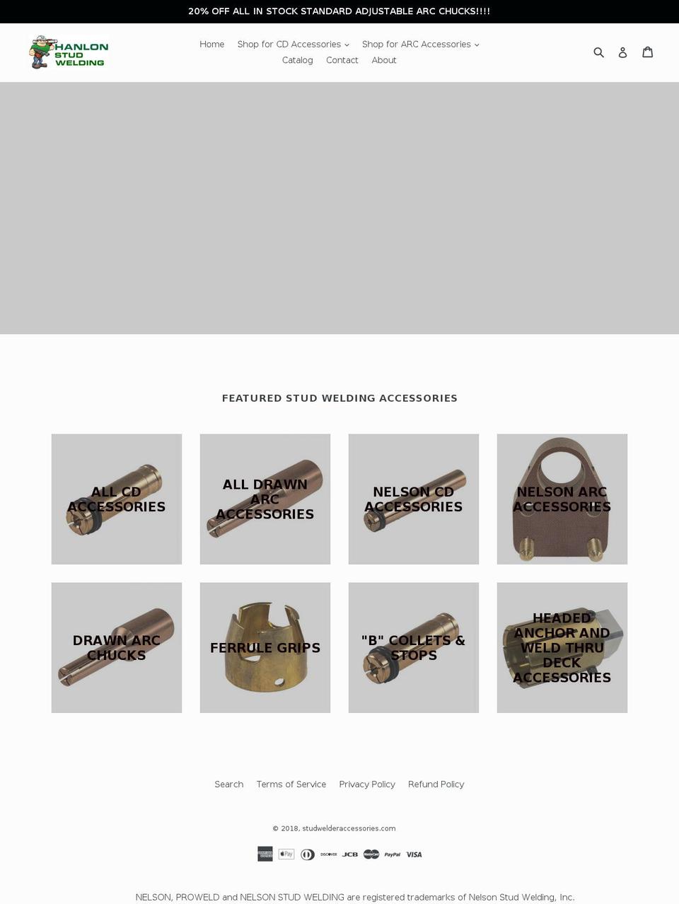 studwelderaccessories.com — Shopify storefront screenshot