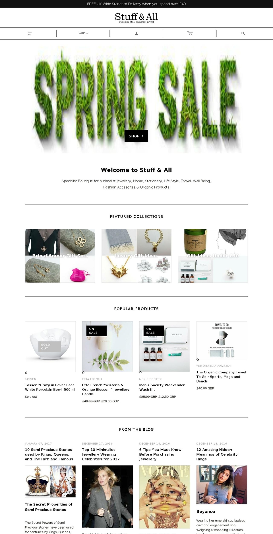 stuffandall.co.uk shopify website screenshot