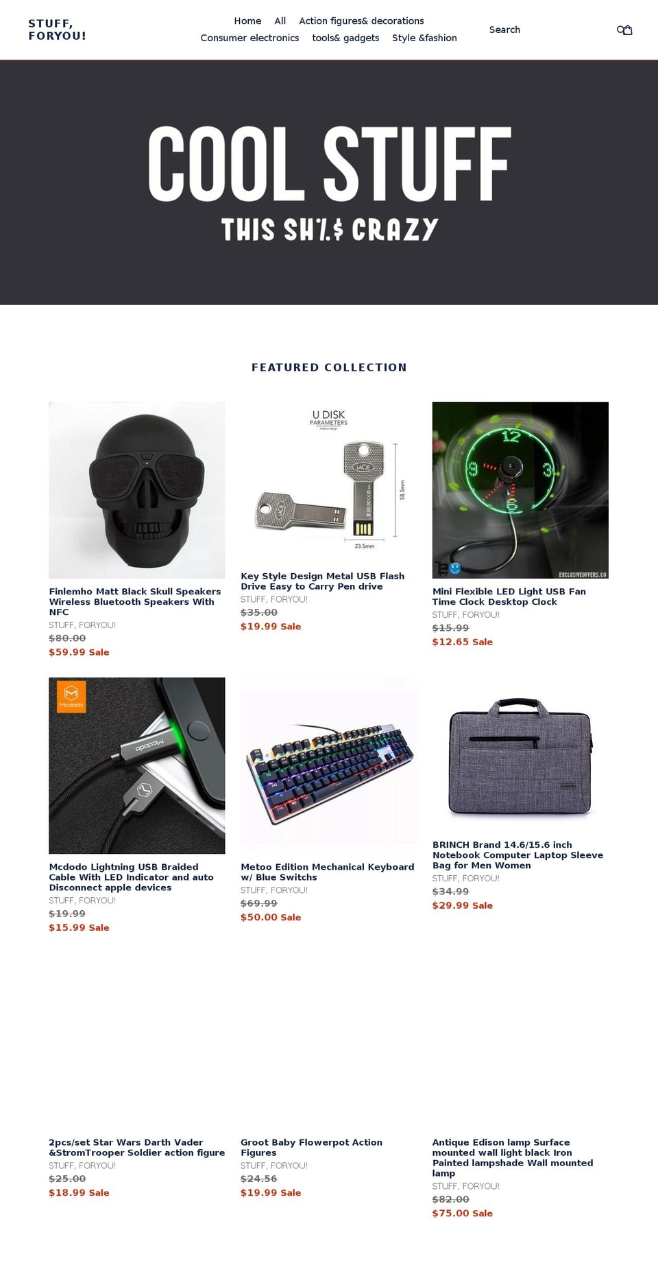 stuffcreated.com — Shopify storefront screenshot