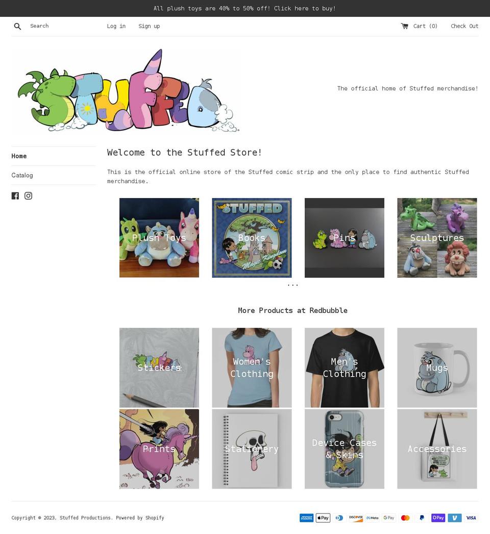 stuffedthecomic.com shopify website screenshot
