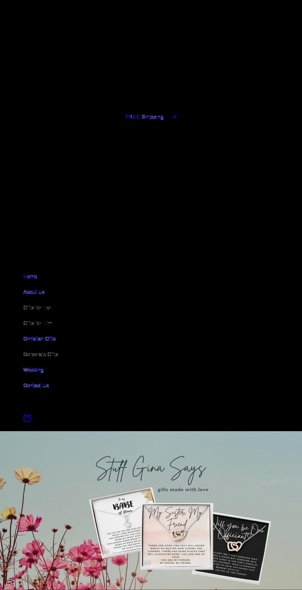 stuffginasays.com shopify website screenshot