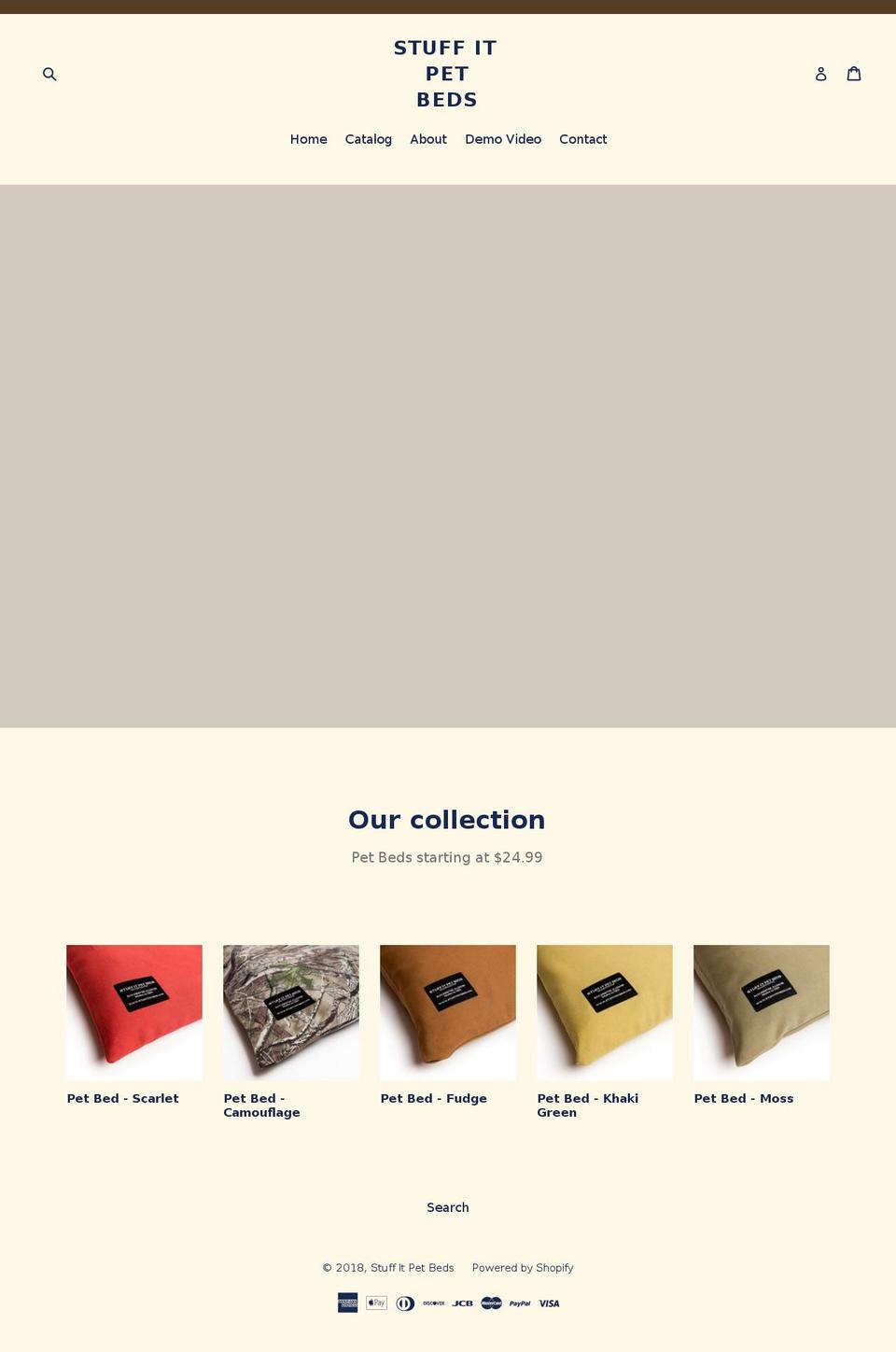 stuffitpetbeds.com — Shopify storefront screenshot