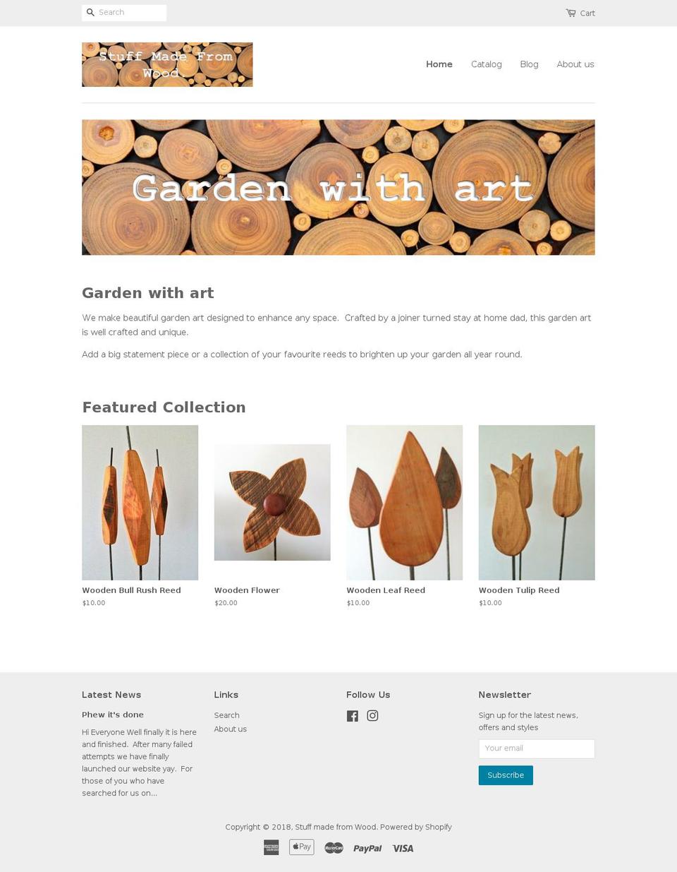 stuffmadefromwood.co.nz shopify website screenshot