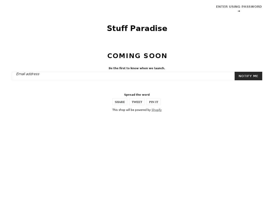 fastest-shopify-tee Shopify theme site example stuffparadise.com