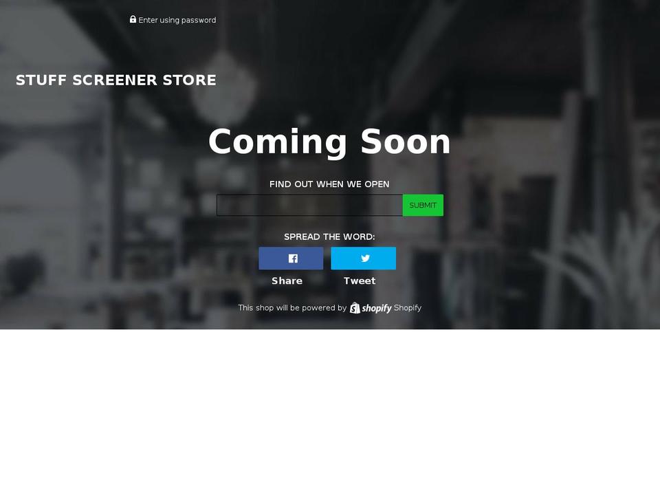 stuffscreener.com — Shopify storefront screenshot