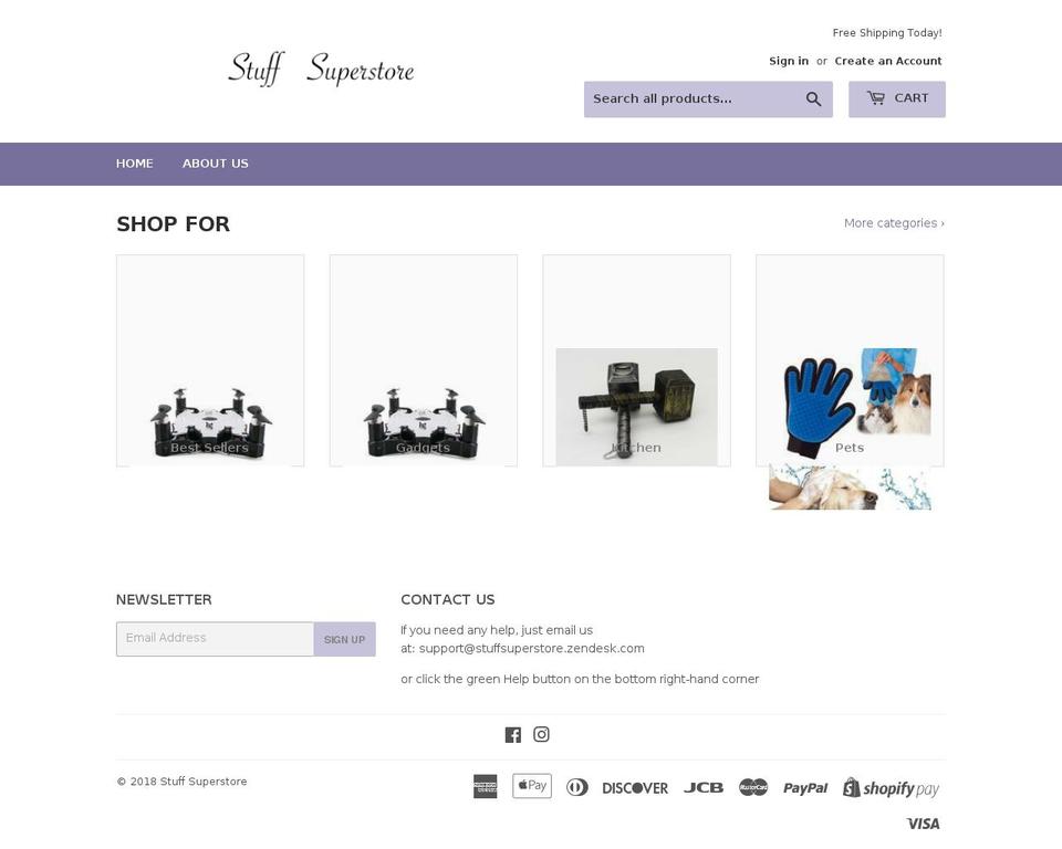stuffsuperstore.com — Shopify storefront screenshot