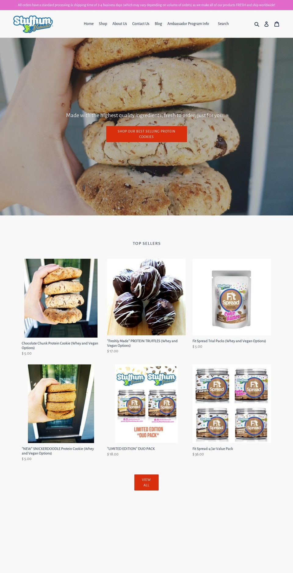 stuffumnaturals.com shopify website screenshot