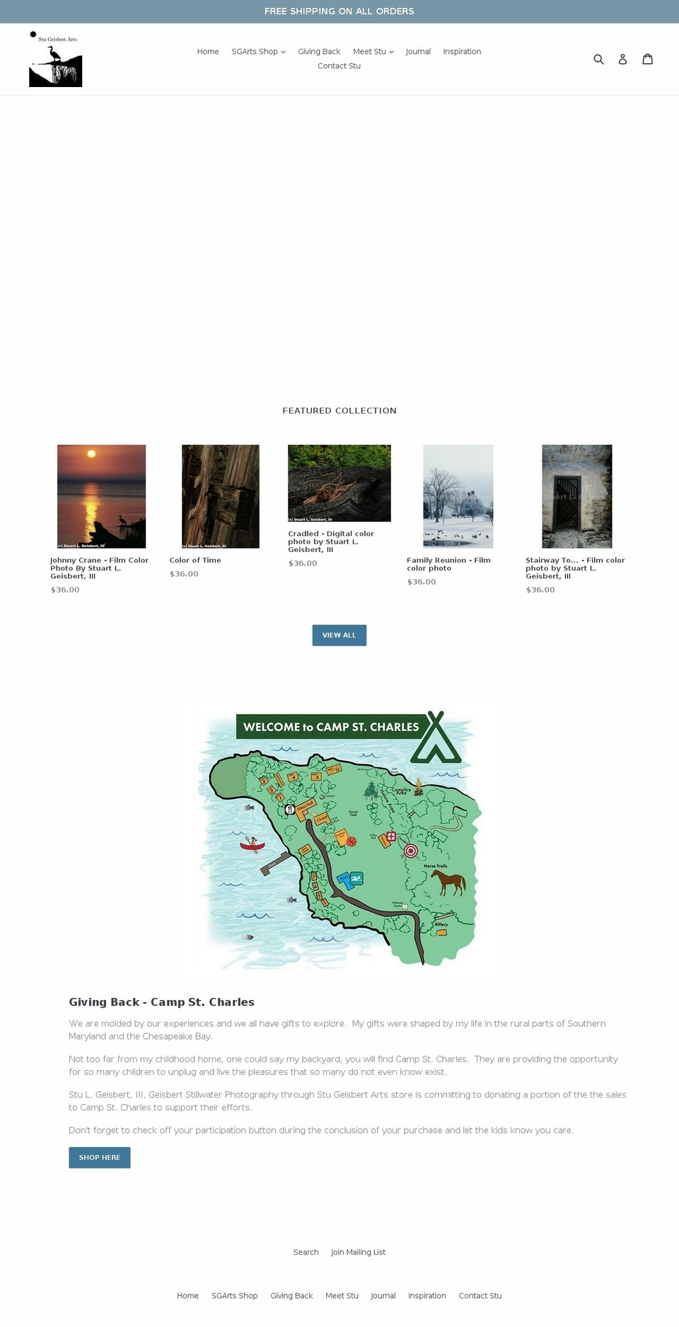 stugeisbertarts.com — Shopify storefront screenshot