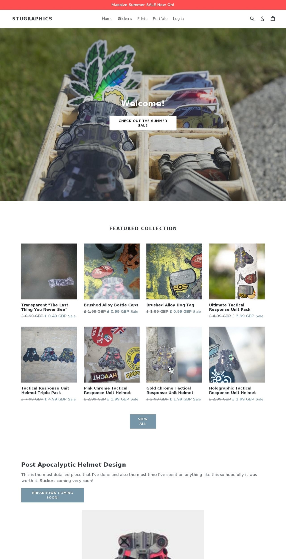 stugraphics.com shopify website screenshot