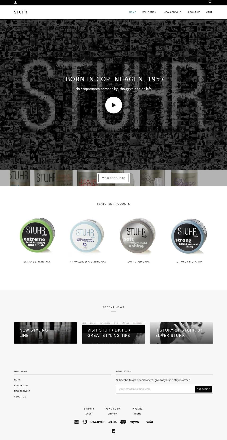 stuhrusa.com shopify website screenshot