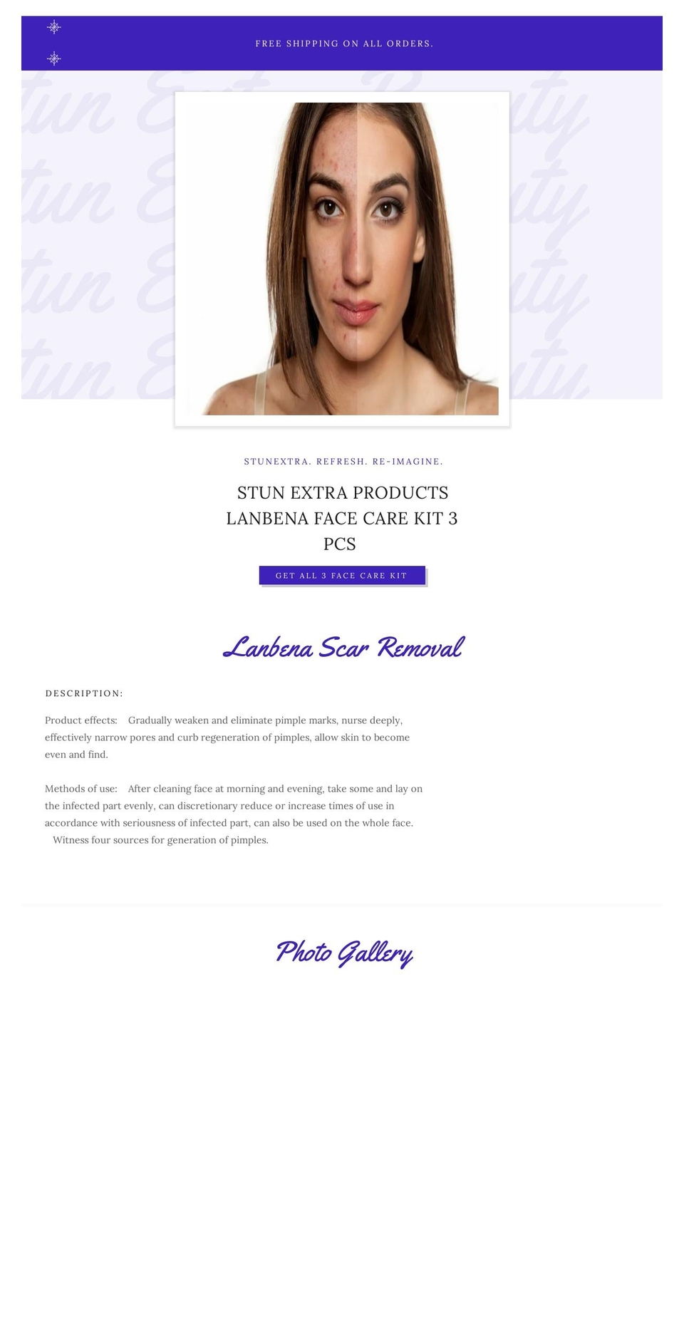 stunextra.com — Shopify storefront screenshot