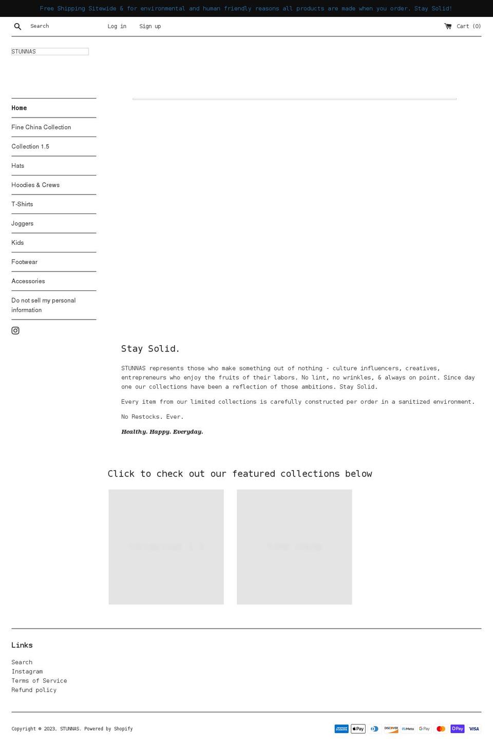 stunnas.shop shopify website screenshot