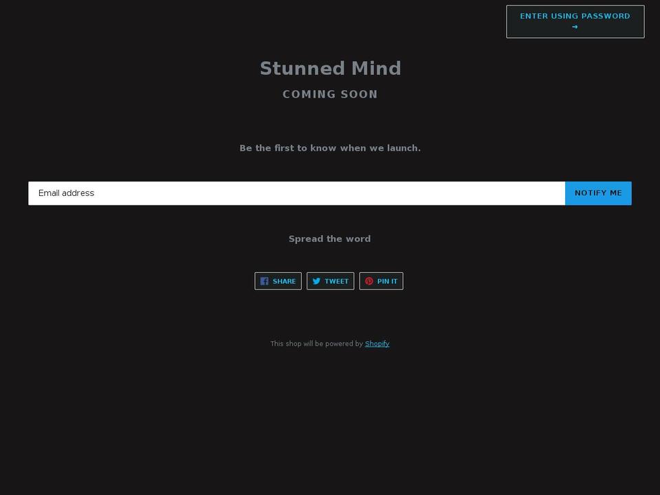 stunned-mind.com shopify website screenshot