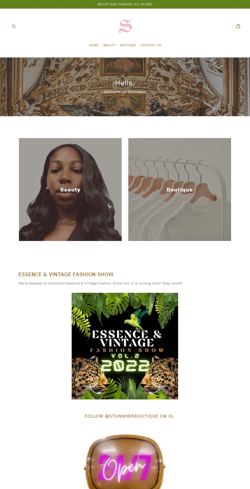 stunnher.com shopify website screenshot