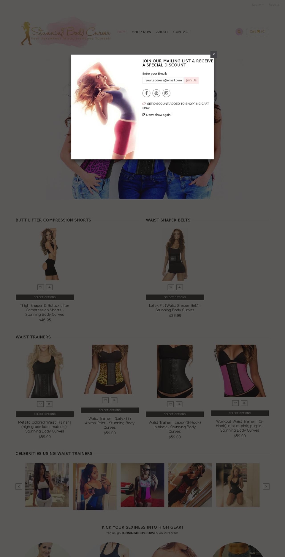 stunningbodycurves.com — Shopify storefront screenshot