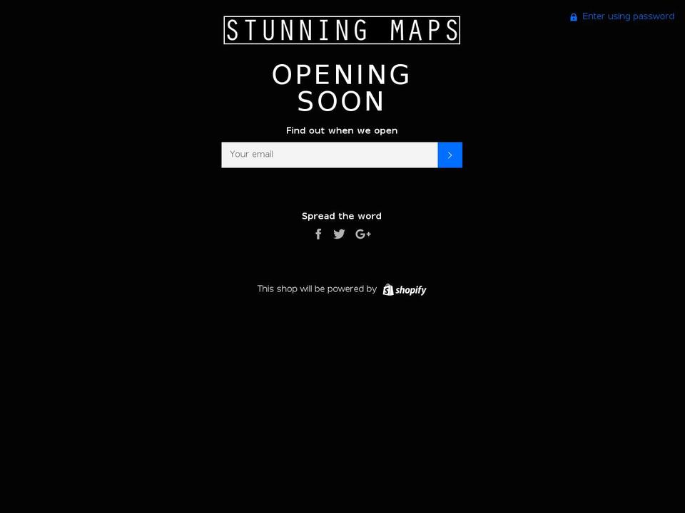 stunningmaps.com shopify website screenshot