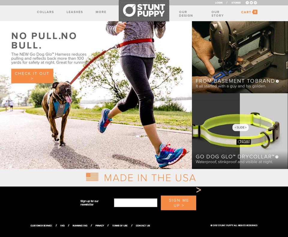Spring Shopify theme site example stuntpuppy.com