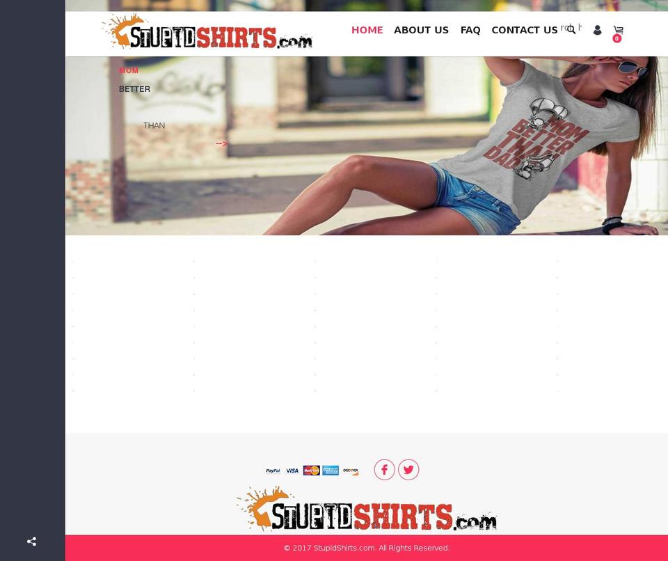 infinit Shopify theme site example stupidshirts.com