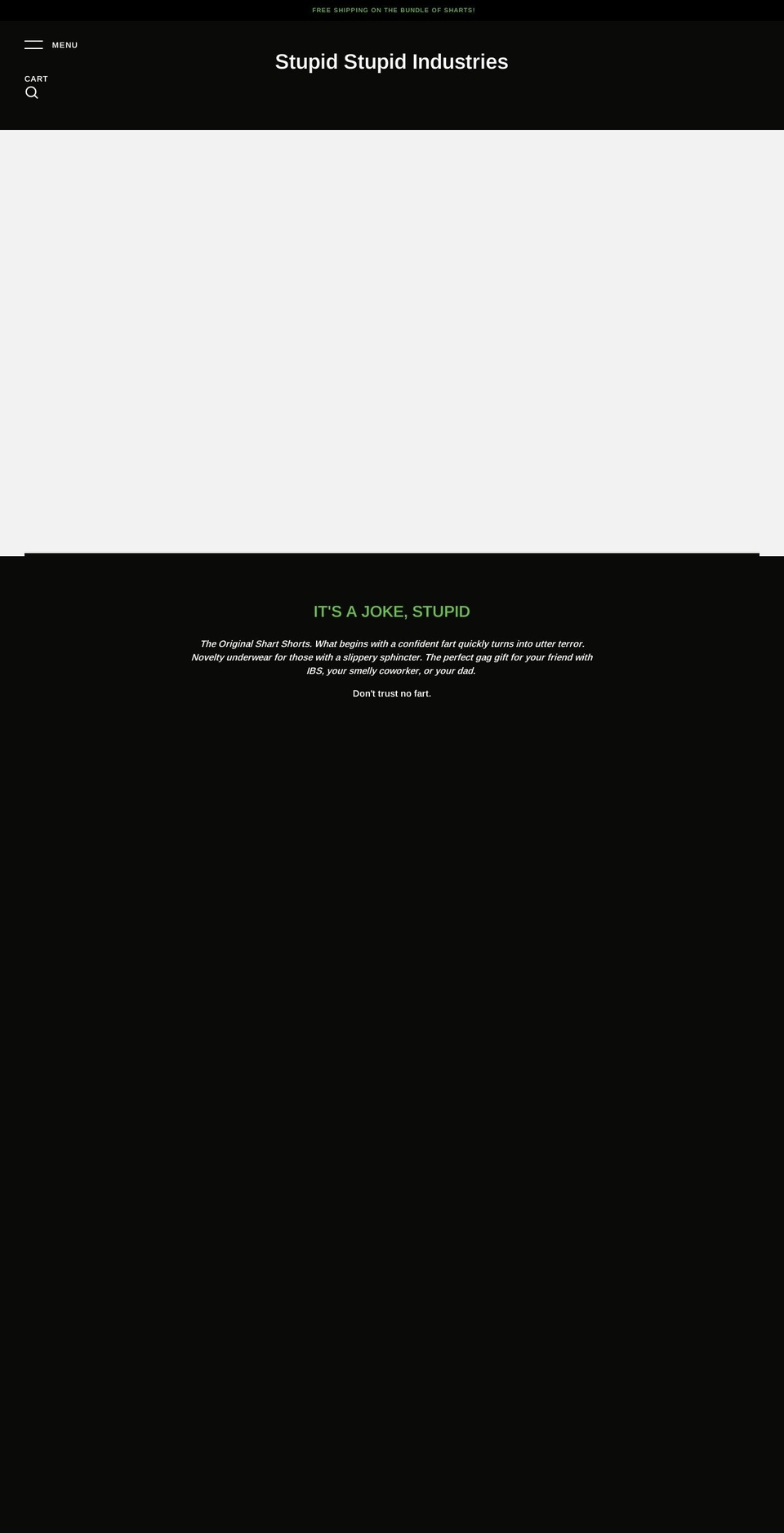 stupidstupidindustries.com shopify website screenshot