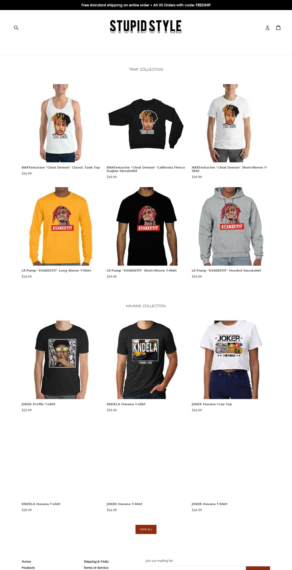 stupidstyle.com — Shopify storefront screenshot
