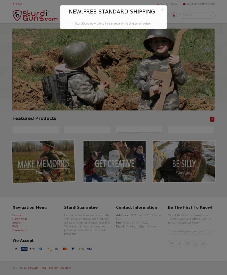 sturdisword.com — Shopify storefront screenshot
