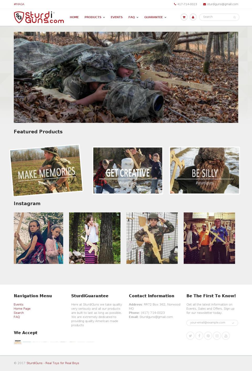 sturdiswords.com shopify website screenshot