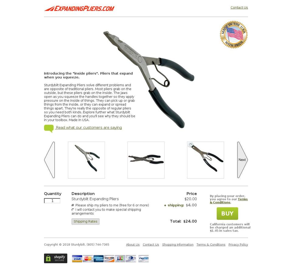 sturdybilt.com — Shopify storefront screenshot