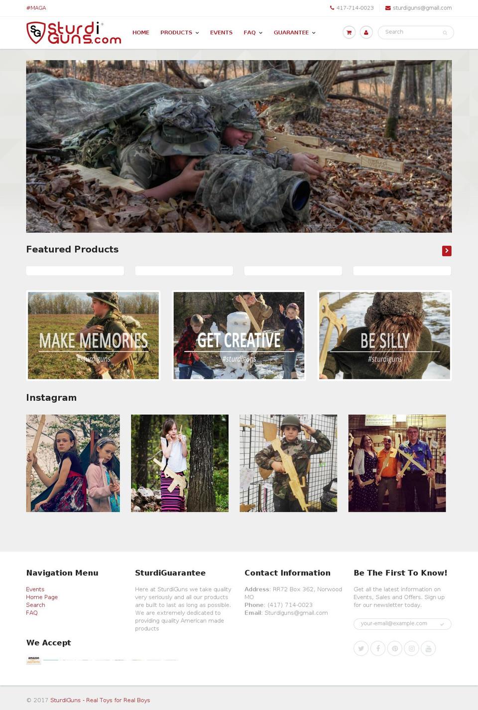 sturdygun.com shopify website screenshot