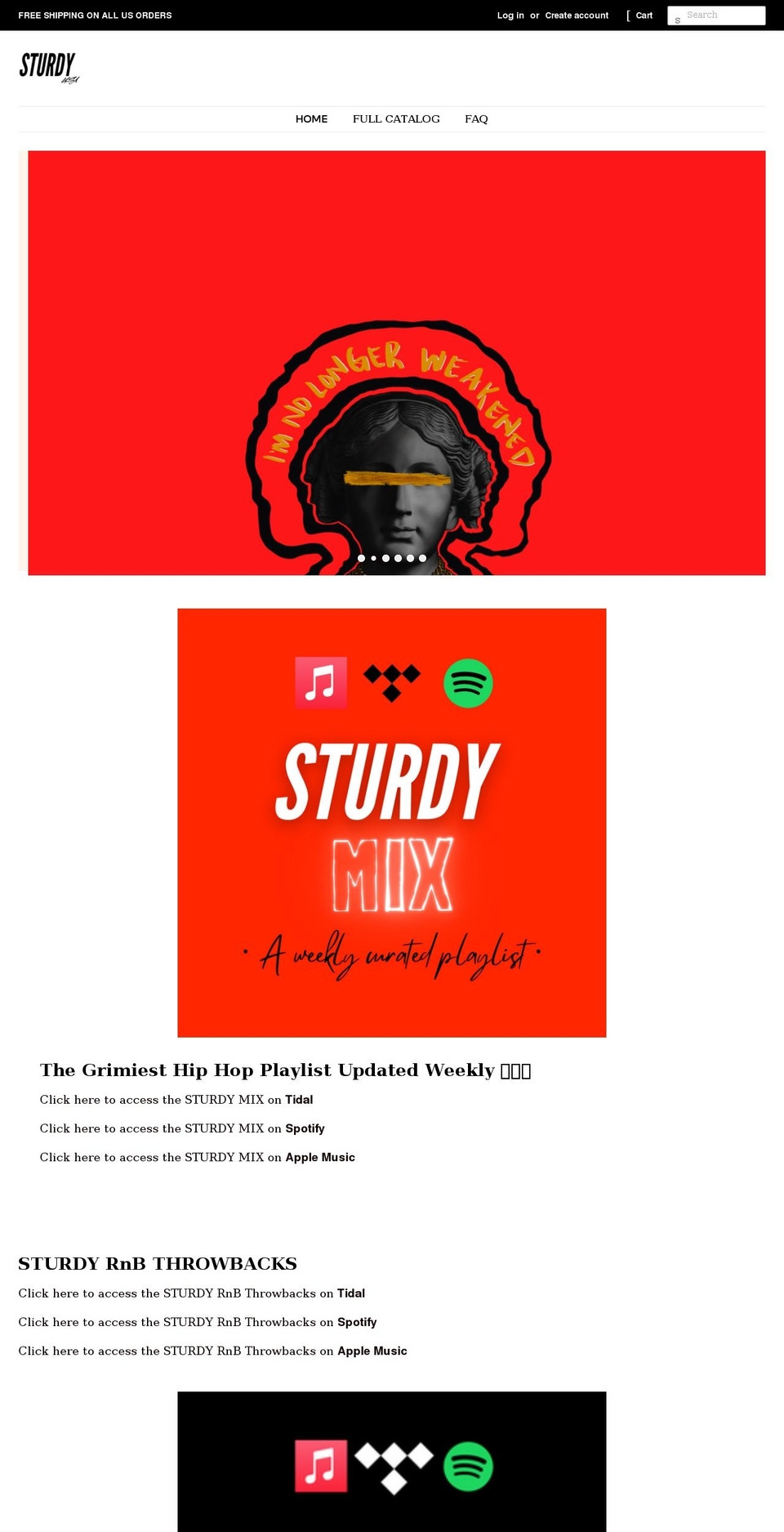 sturdyusa.com shopify website screenshot