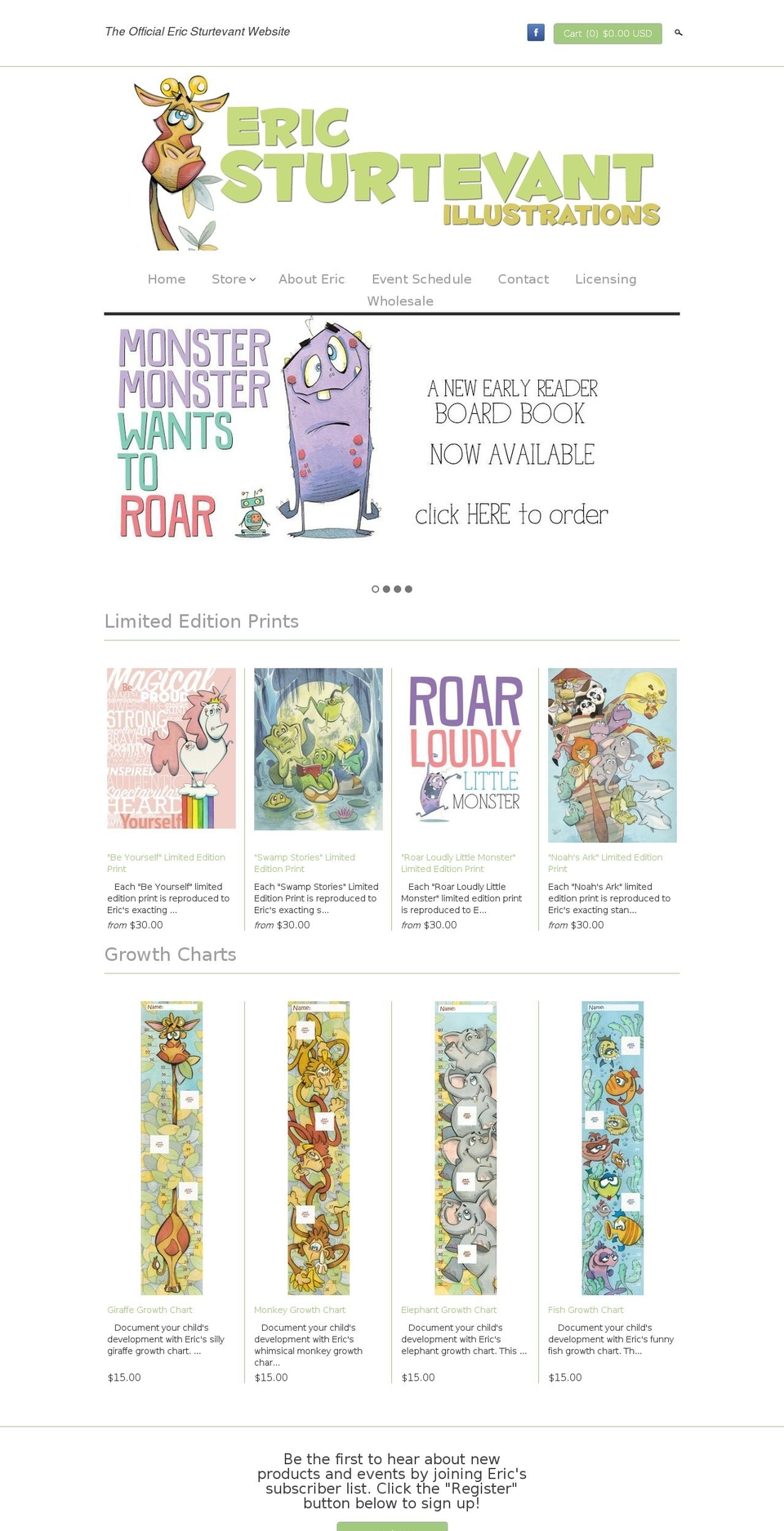 sturtevantillustrations.com — Shopify storefront screenshot