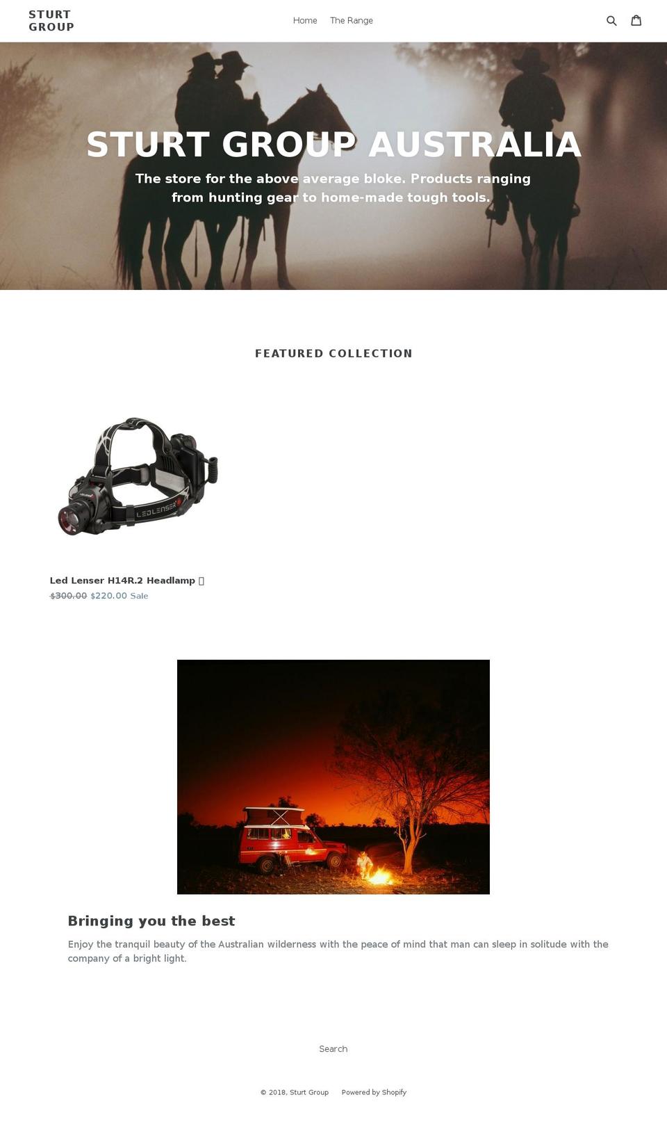 sturtgroup.com — Shopify storefront screenshot