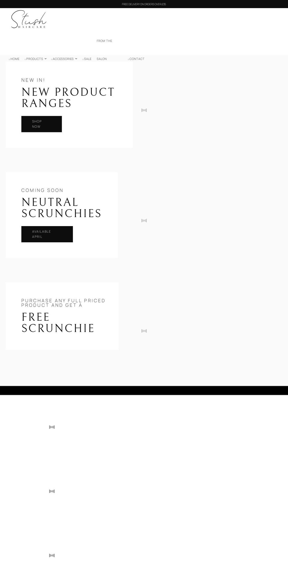 Kittool home Shopify theme site example stushhair.co.uk