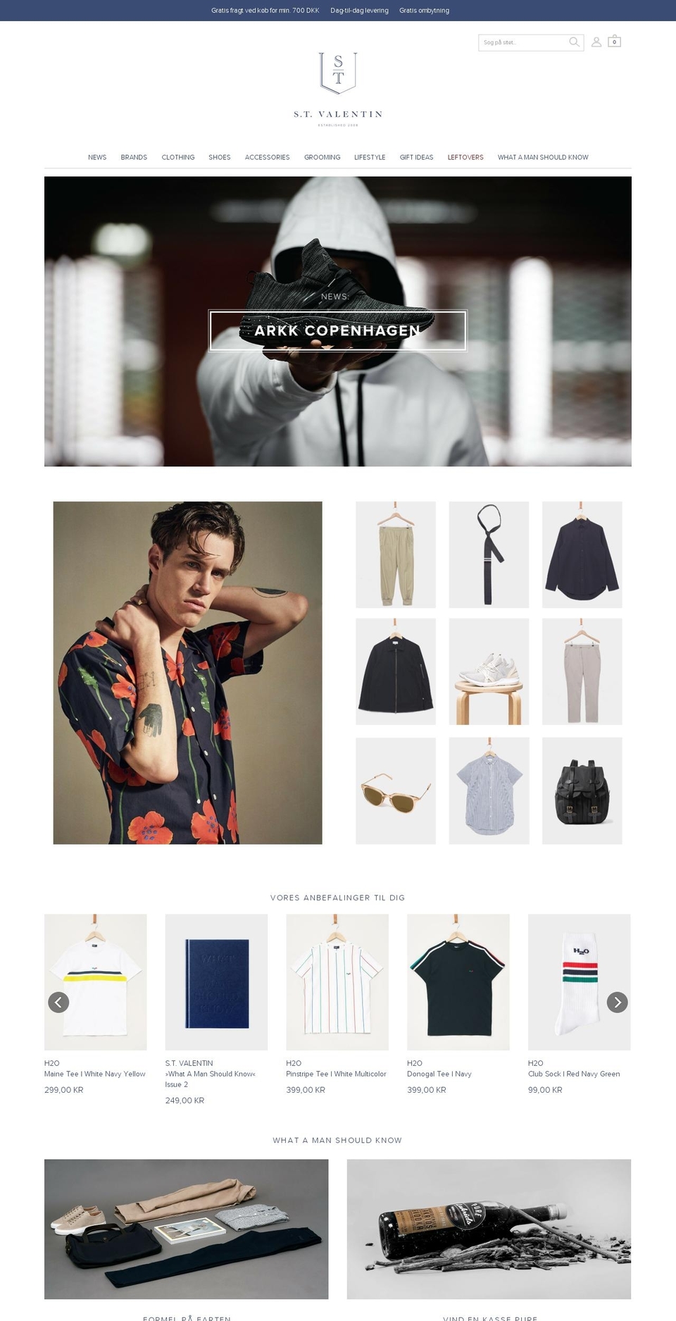 Prestige Shopify theme site example stvalentinshop.dk