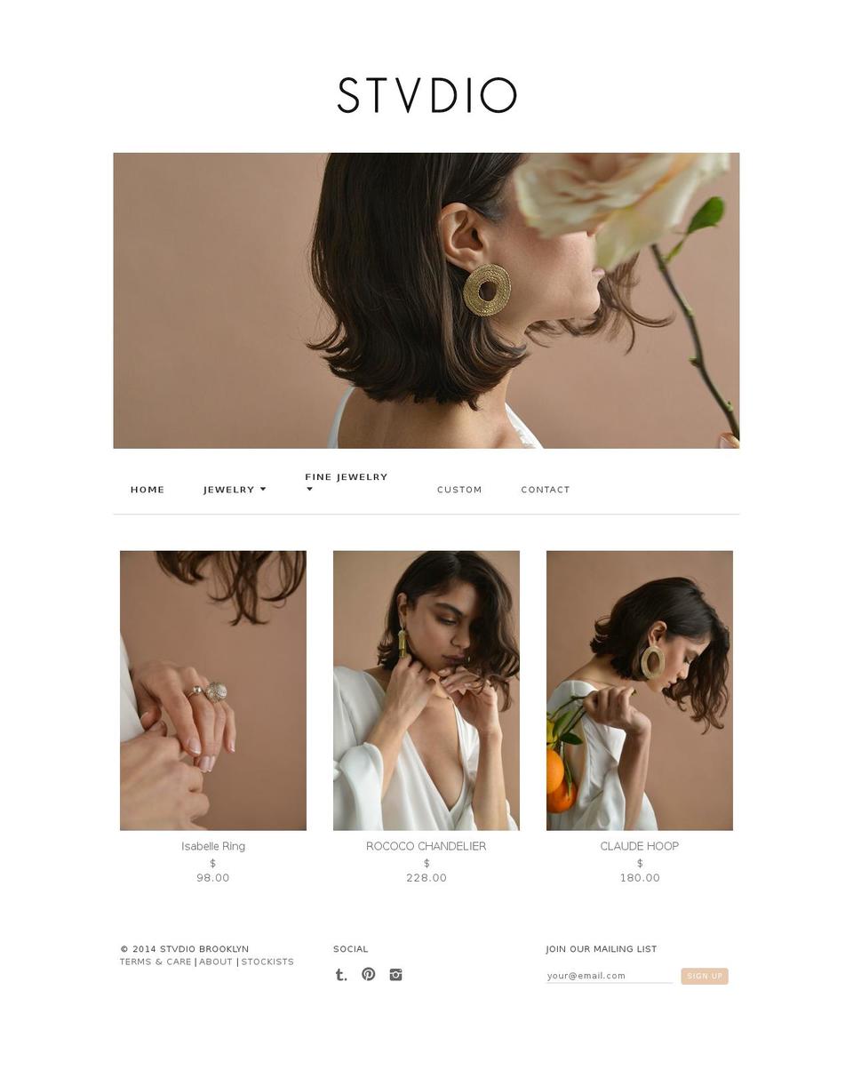 stvdiobrooklyn.com shopify website screenshot