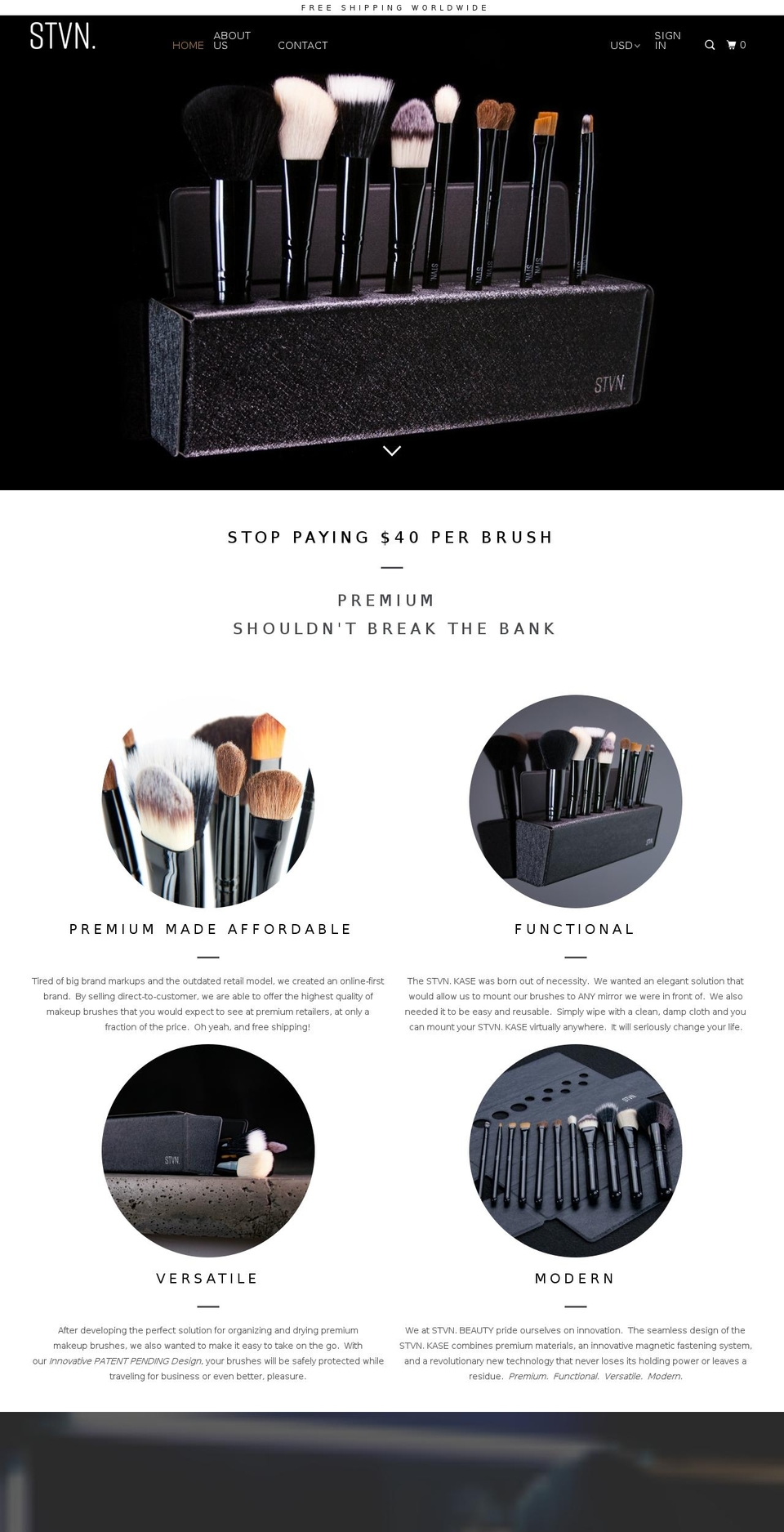 stvnbeauty.com — Shopify storefront screenshot