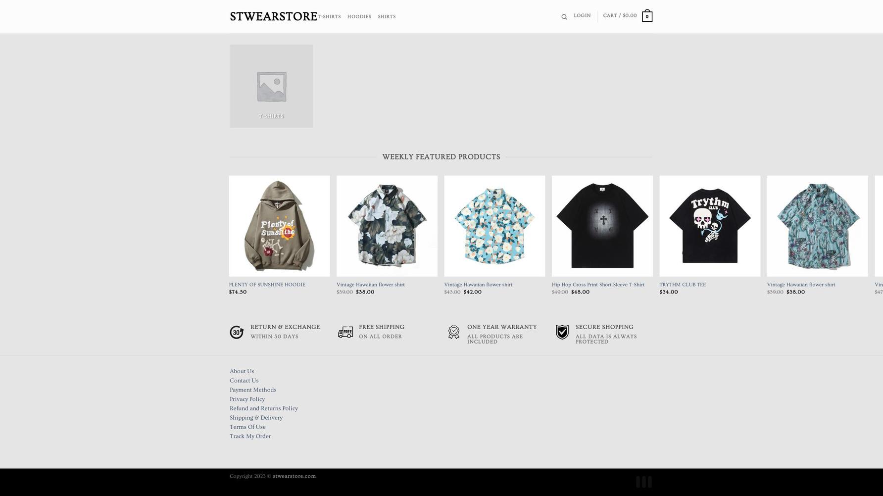 stwearstore.com — Shopify storefront screenshot