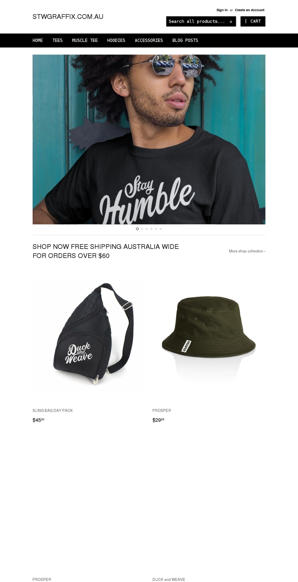 stwgraffix.com.au shopify website screenshot